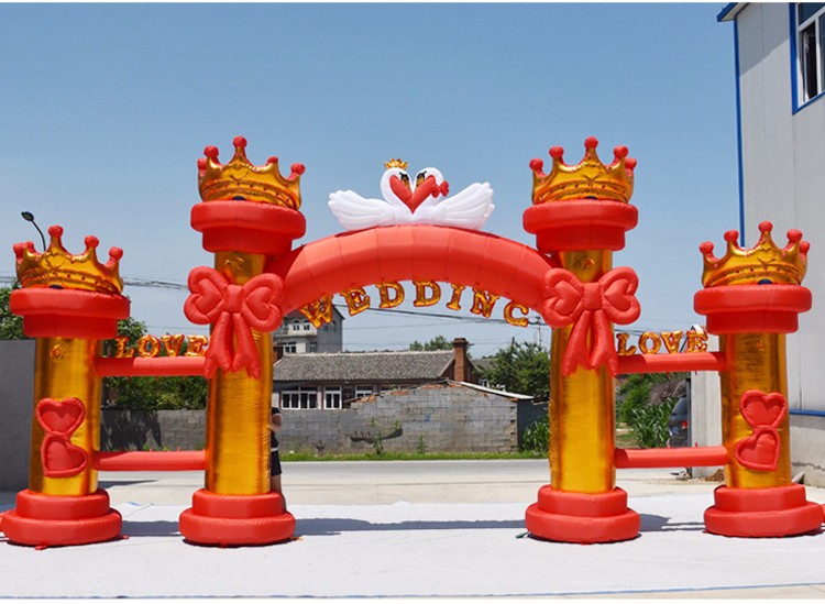 巨鹿红色婚庆气模拱门